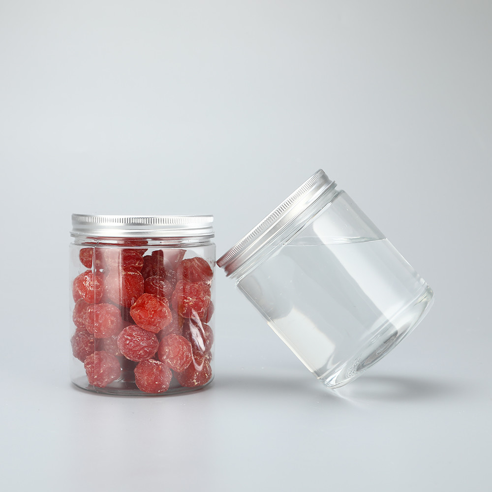 500ml Plastic Beverage Cans PET Plastic Jar With Aluminum Lids