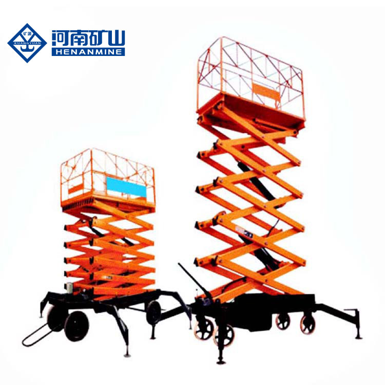 Aerial Work Scissor Lift Platform 6M 8M Mobile Capacity 500KG