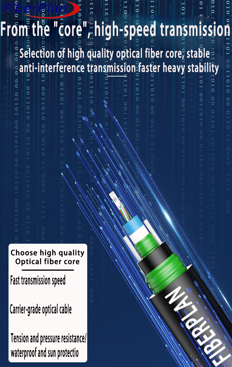 Flexible Double Steel Tape Armored Outdoor GYXTW53 Fiber Optic Cable 2-24 Core