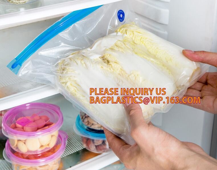 vacuum sealer storage bag Heat seal laminated transparent vacuum plastic food packing bags for sausage, BAGPLASTICS. BAG