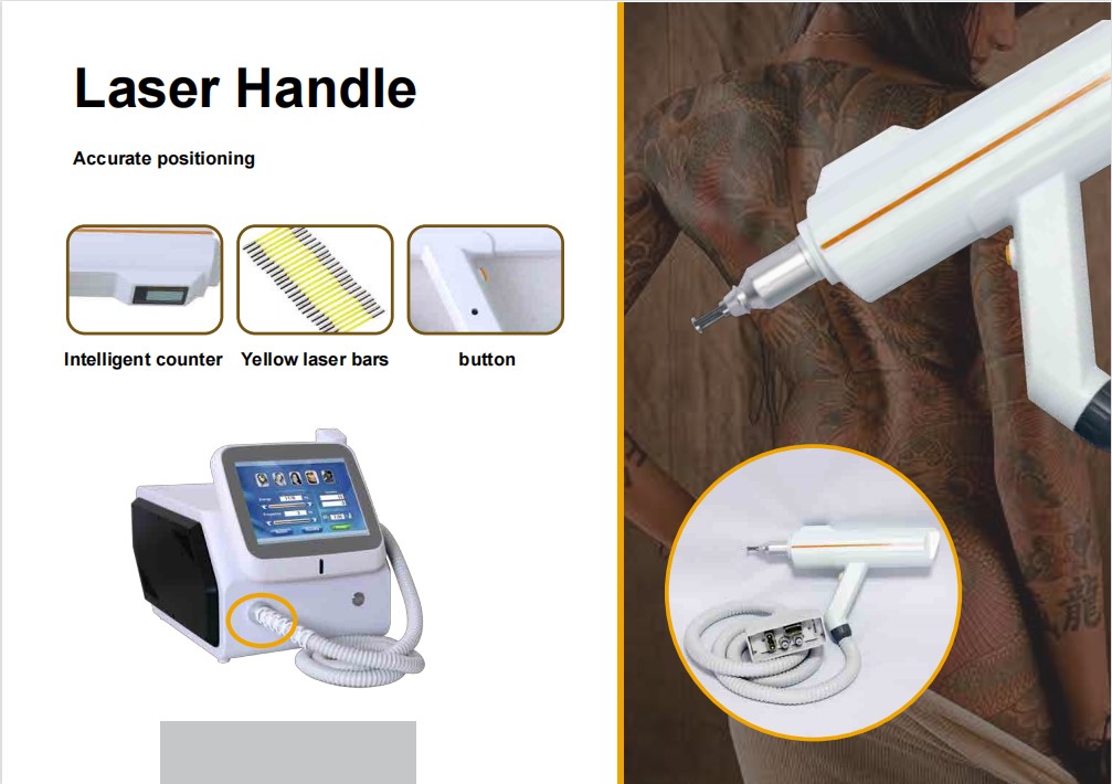 Portable Nd YAG Laser Tattoo Removal Machine 1064nm 532nm 1320nm Wavelength