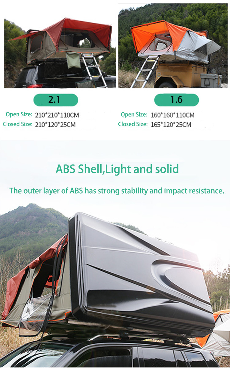 Large Space 4 Men Car 20x20 Hard Case Roof Top Tent