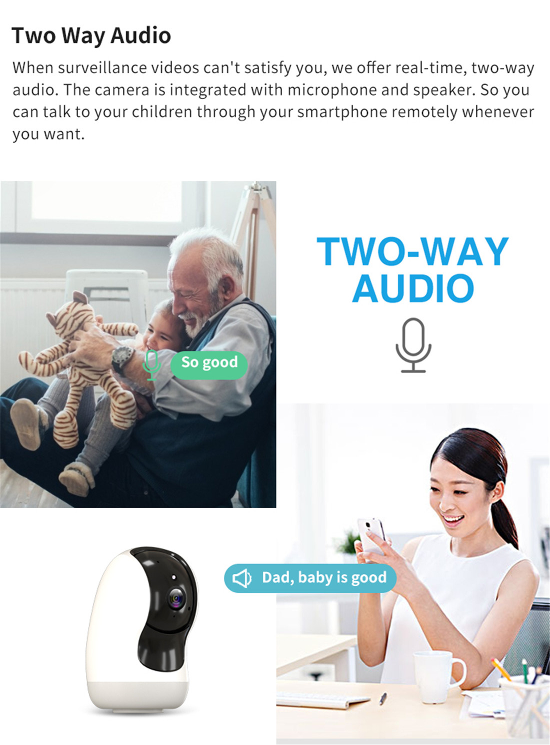 Tuya Smart Life 1080P IP Camera 2M Wireless WiFi Camera Security Surveillance CCTV Camera Baby Monitor_copy(EC96-X15)
