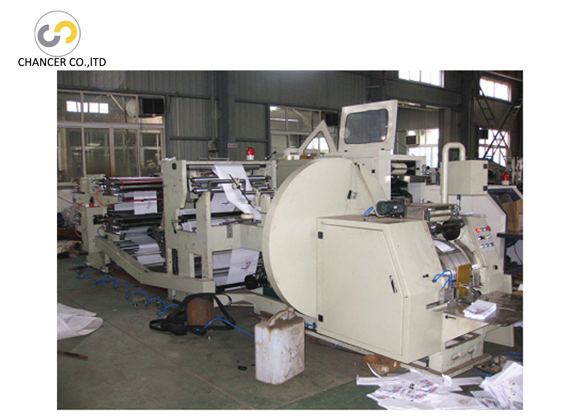 Automatic V bottom bread paper bag making machine with 4 colors flexo printing
