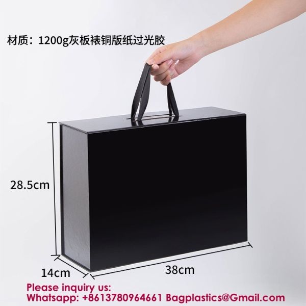 Luxury Foldable Gift Box With Removable Ribbon | Collapsible Box With Magnetic Closure | Weddings, Bridal Showers, Corporate Gifts | 100% Recycled