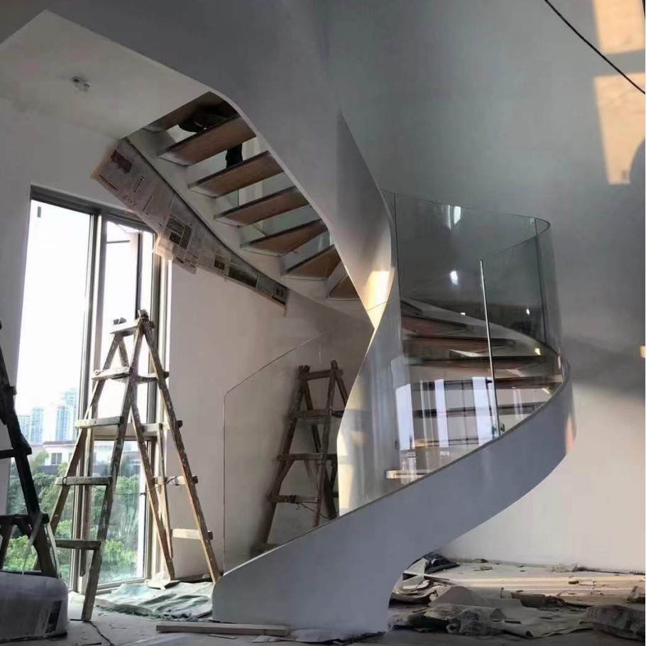 Custom Big Building Low Iron Hot Bent Tempered Laminated Glass Double Glazing