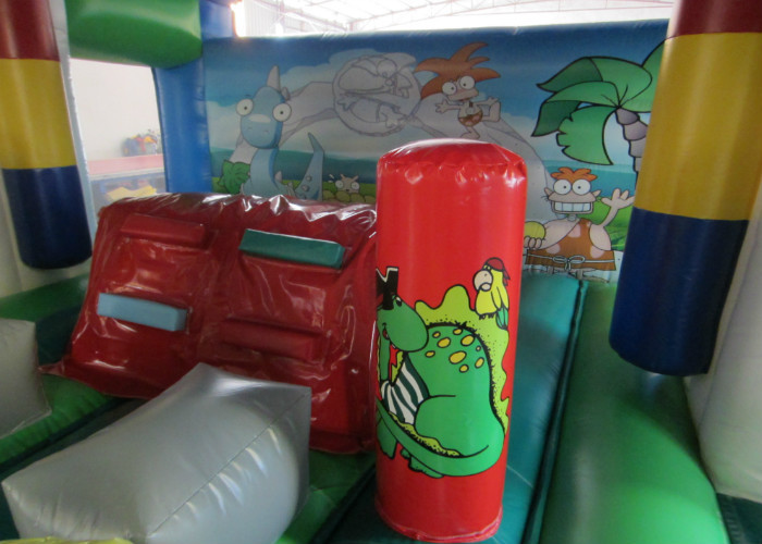 Attractive Toddler Custom Made Inflatables Dinosaur Bounce House Silk Printing
