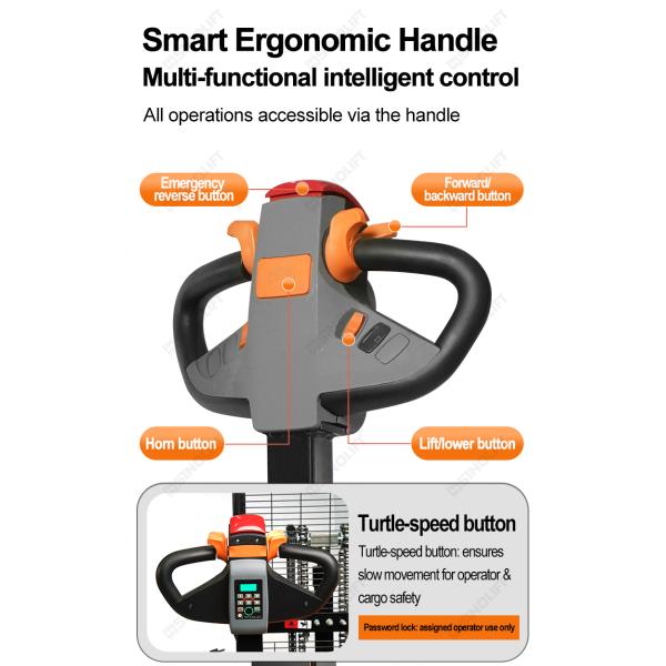 Sinolift CDD10-LS700 walkie fully electric lithium cell dual-arm reel stacker | roll handling