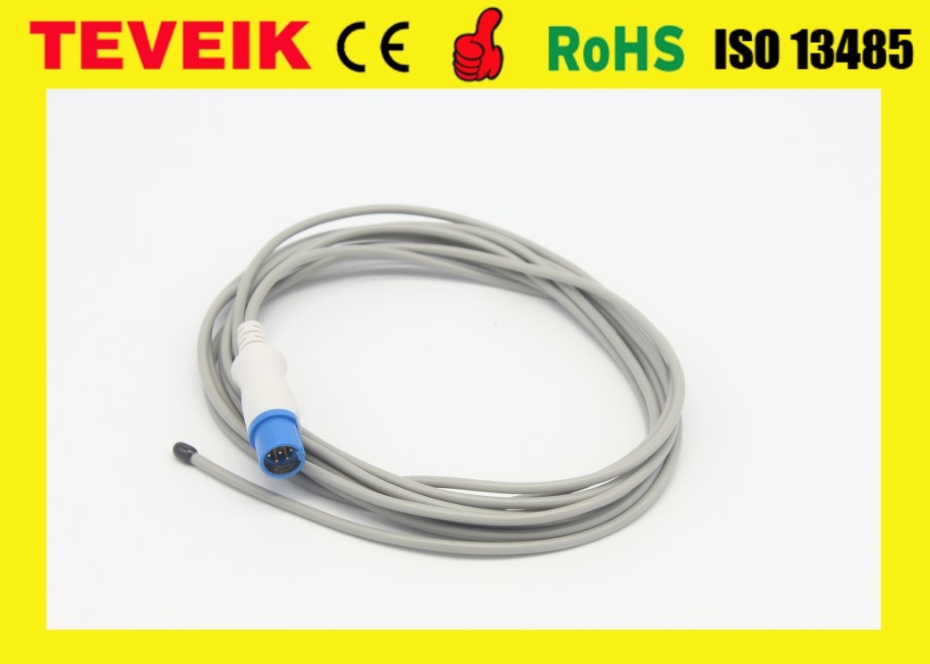 Compatible Drager /Siemens adult/child rectal surface temperature probe with round 7pin connector