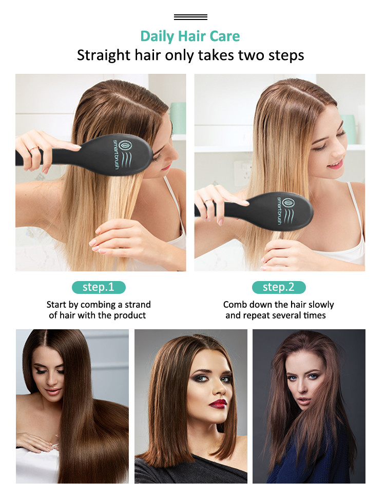 Dual voltage Nylon Ionic Hair Straightener Comb Ceramic Coating