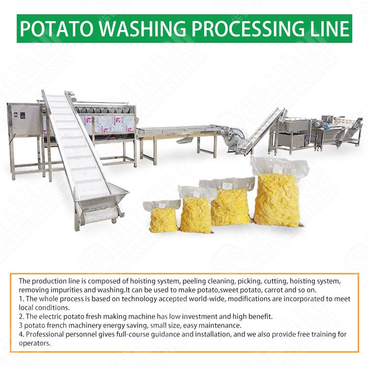Cutter Chips Potato Processing Machine Frozen French Fries Machinery