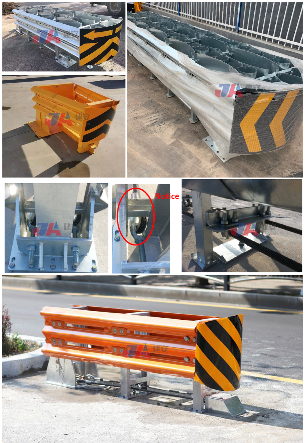 Standard AASHTO M-180 Steel Barrier Anti Collision Crash Cushion Traffic Safety