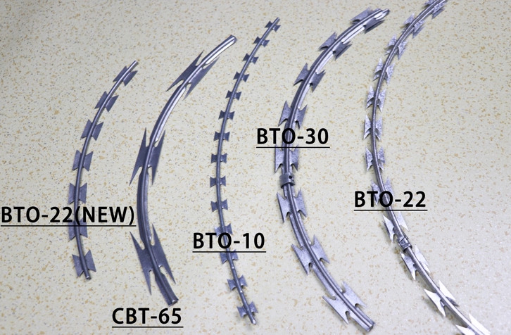 Bto-30 Galvanized Coil Diameter 450mm Concertina Barbed Tape