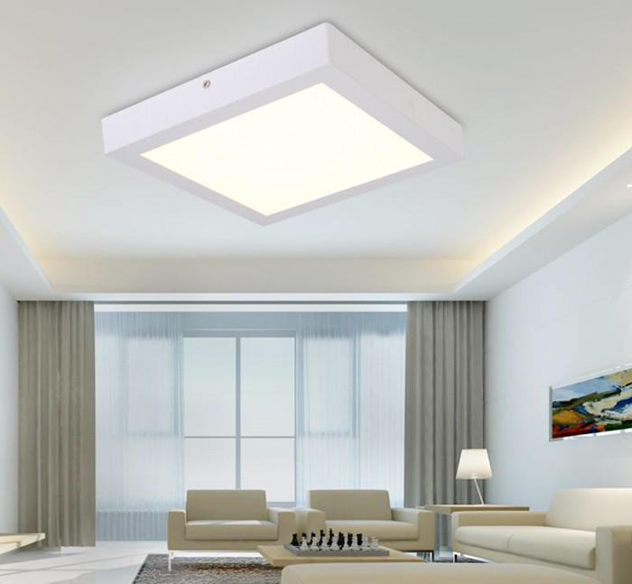 High lumen flat surface mounted led panel light 18W white frame 4000K 90 - 260V AC
