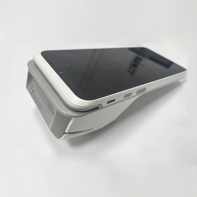 White Color POS Mobile Terminal Smart Credit Card Scanner For Taxi Payment