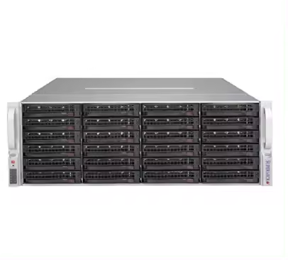 4U Rackmount Supermicro SSG-6049P-E1CR24H Server in Black for Server Environments