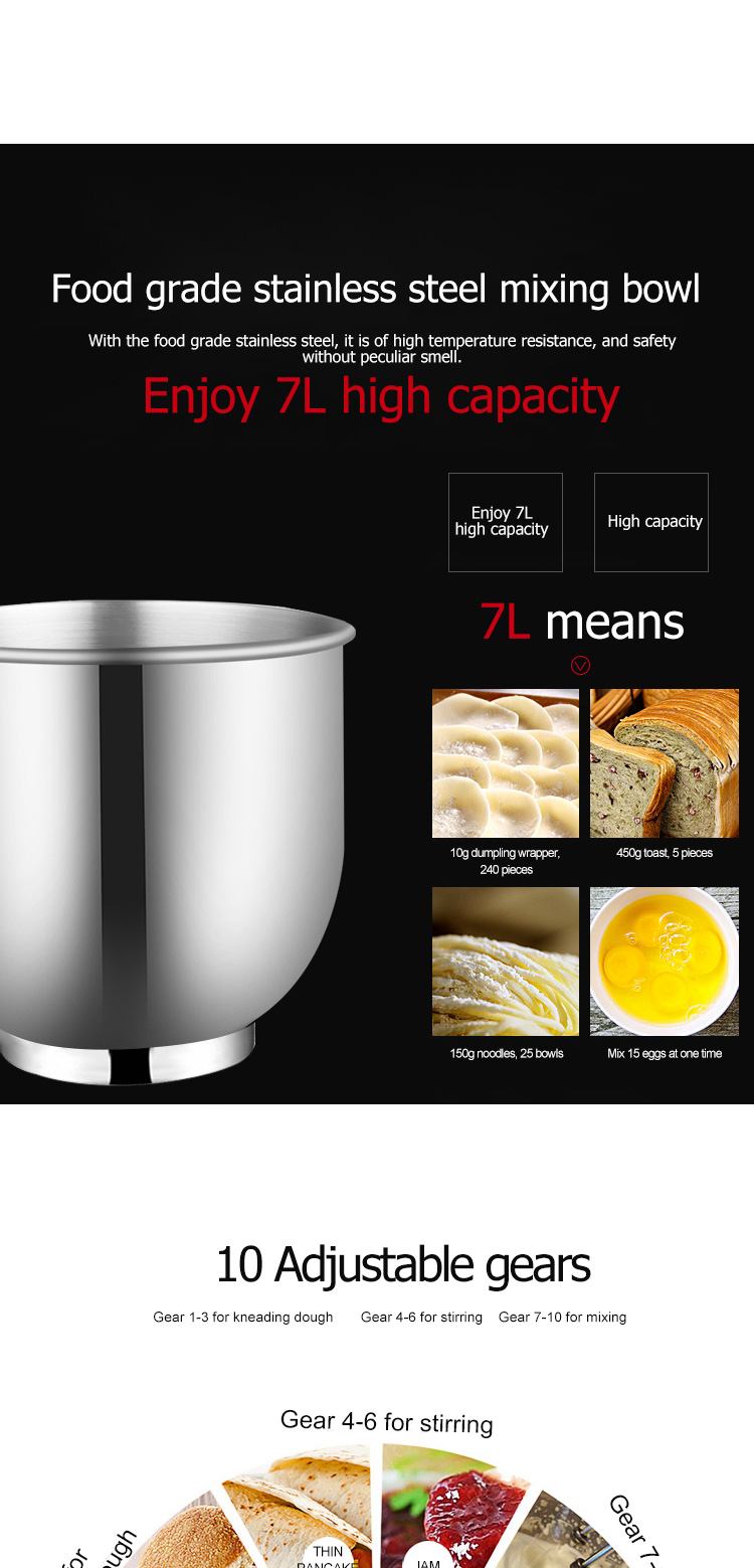 22KG Stainless Steel Multiple Color Spiral Kitchen Dough Mixer for Bread Beverage
