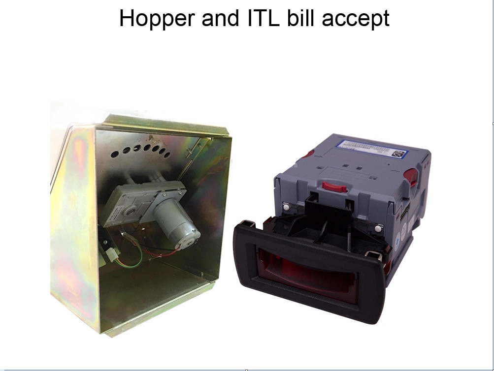 Cinema Arcade Game Machine Parts Metal Cabinet ATM Currency Paper Bill Token Coin Exchanger