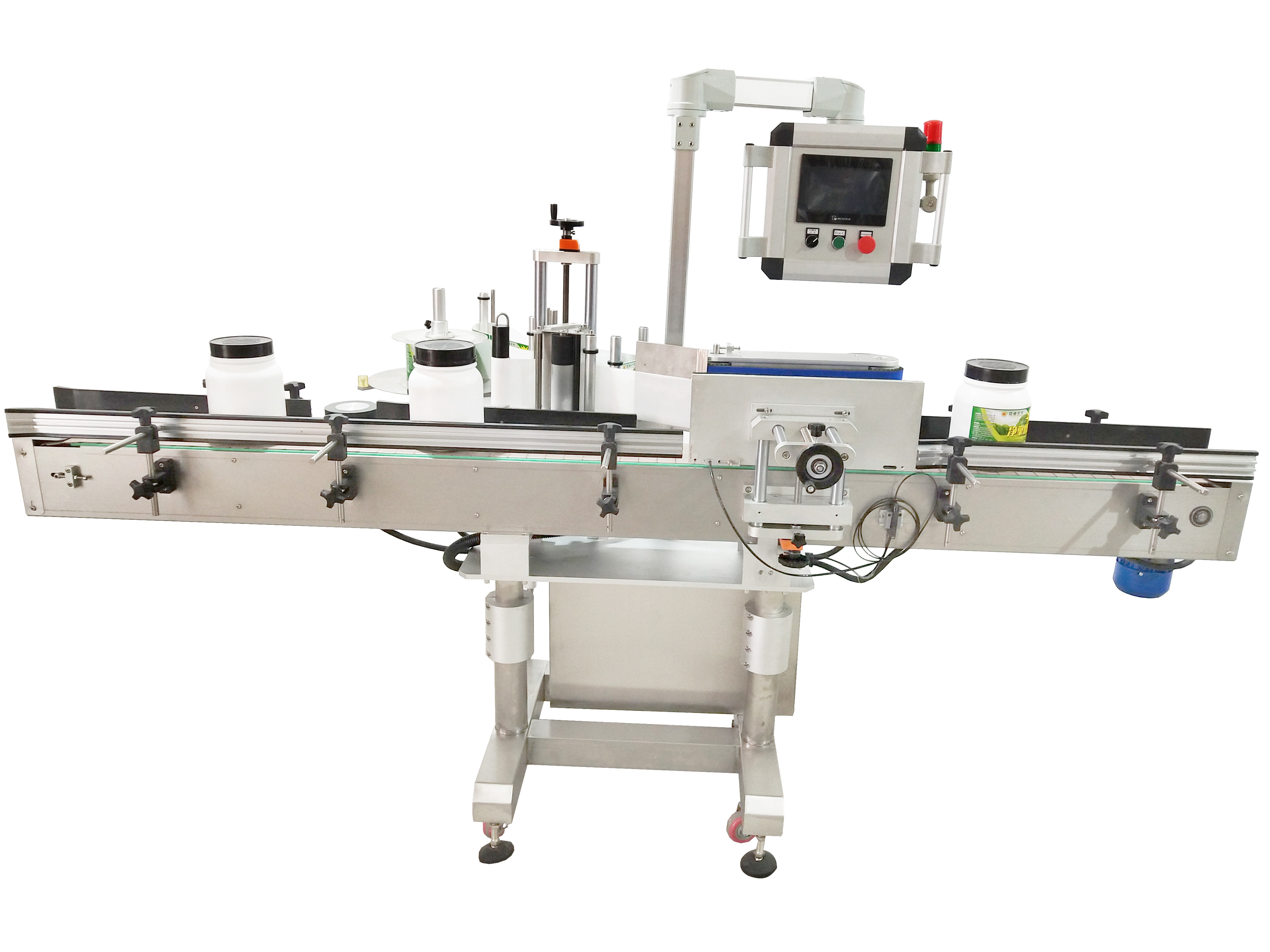 Buy cheap Automatic Wrap Around Plastic Bottle Labeling Machine Tabletop Labeler 60Hz product