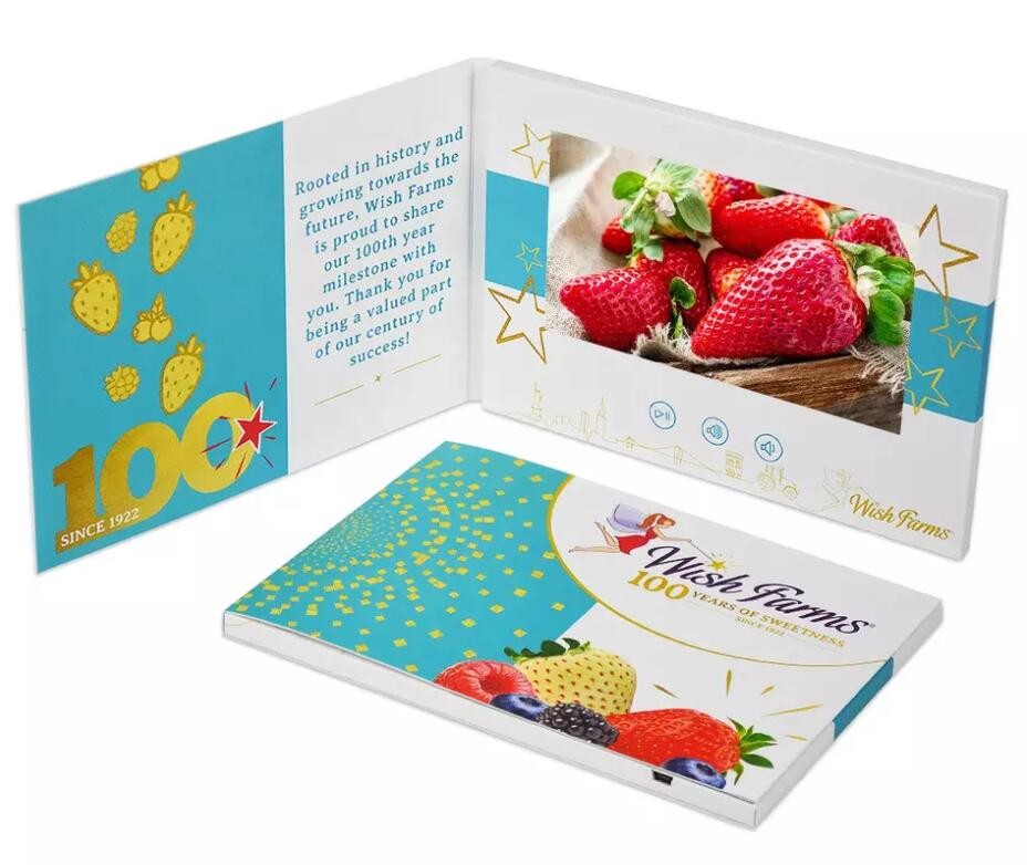 5 inch IPS LCD video card,Custom print LCD video product launch mailer for advertising
