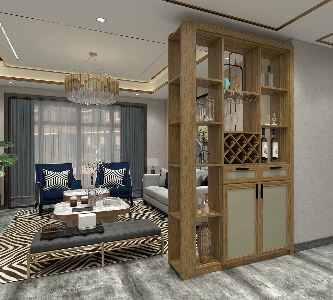 On Wall Cabinets Display Shelves By Melamine Board With Glass Racks And Floor Stand In Apartment Living Room Furniture