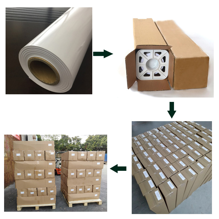  Ink dye 115gsm 160gsm Gloosy Inkjet Printing Bright white Coated Paper 36inch 24inch 30m