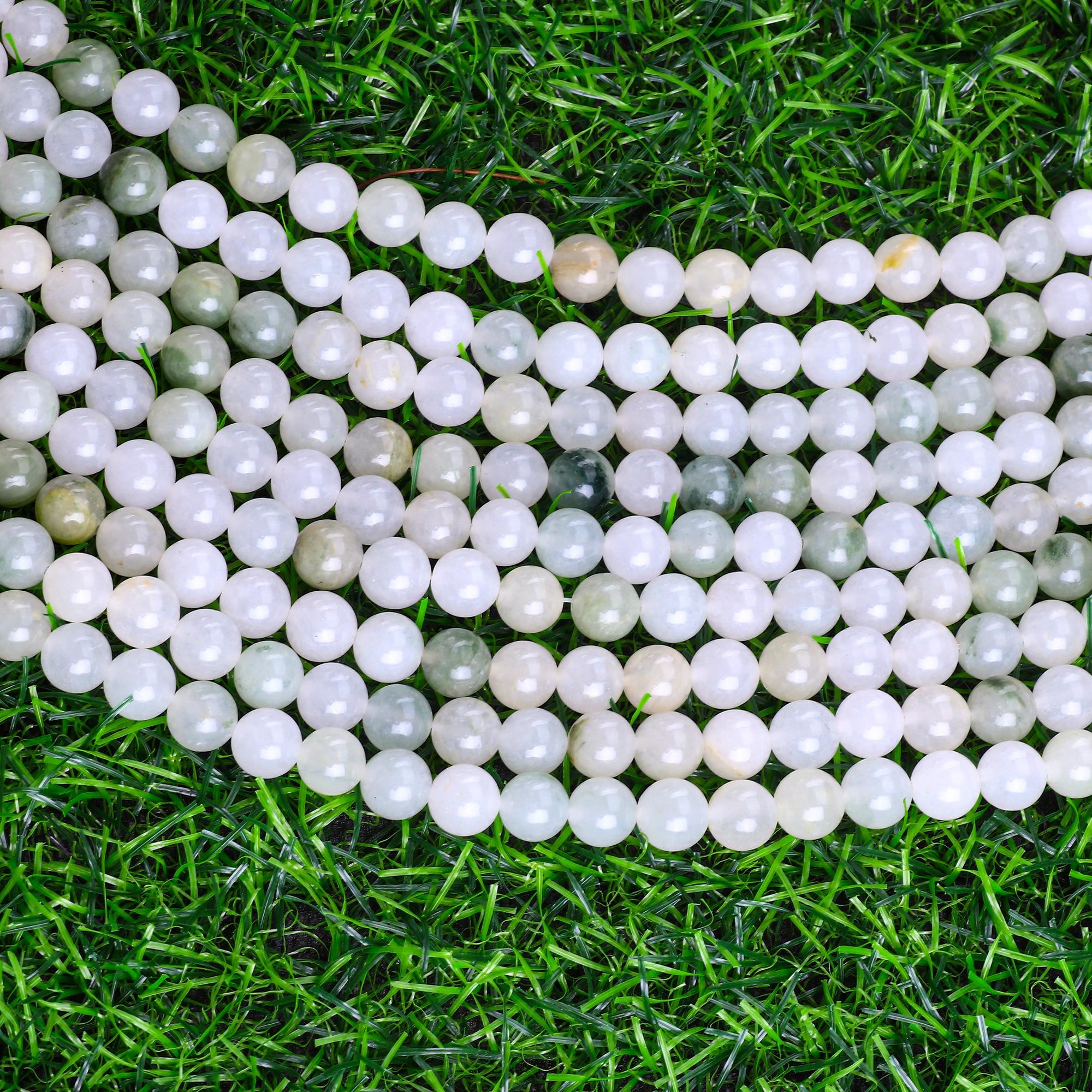 TianShan Emerald Green Round Bead Natural Crystal Gemstone Different Bead Size Loose Bead Strands for DIY Jewelry Making