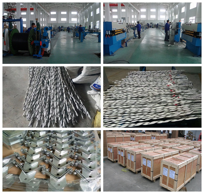 Preformed Tension Clamp for ADSS Fiber Optic Cable on Hot Dip Galvanized Flat Iron