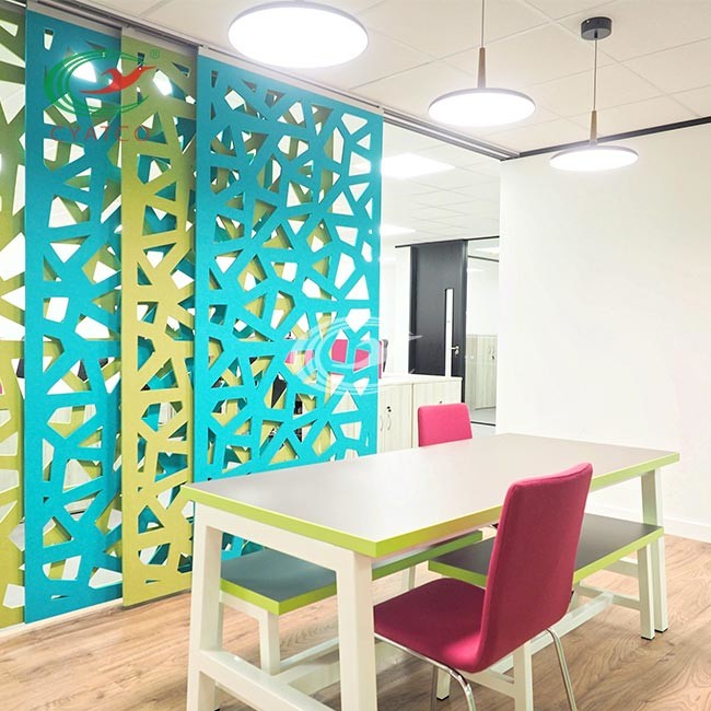 Practical Odorless PET Panels Acoustic , Recycled Felt Screen Room Divider