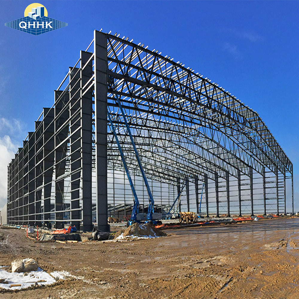 Pre Designed Q355 Steel Structure Hangar H Beam Metal Portal Frame Building