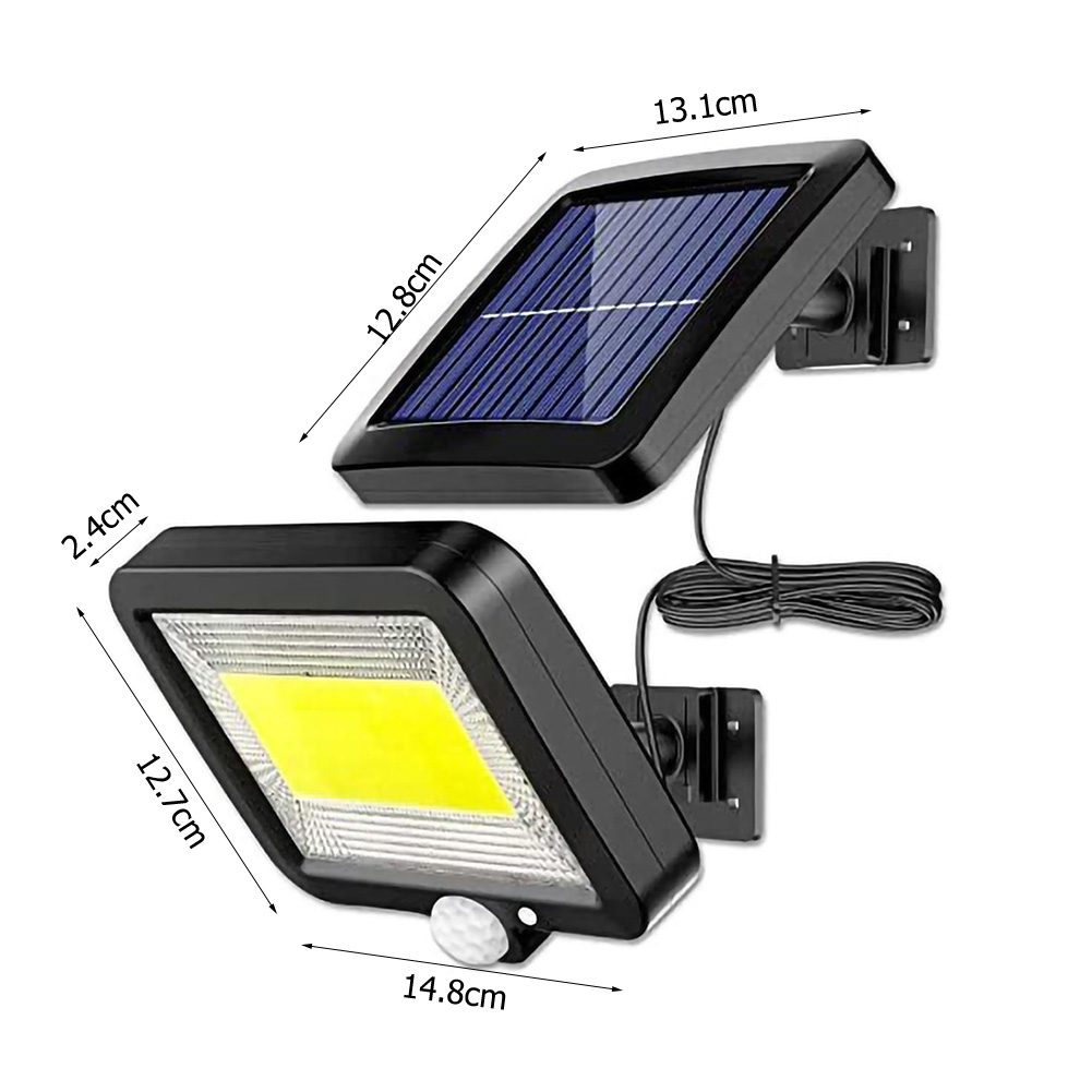 1.5W 180lm Solar Motion Sensor Wall Light 3.7V 1200mAh 100cob