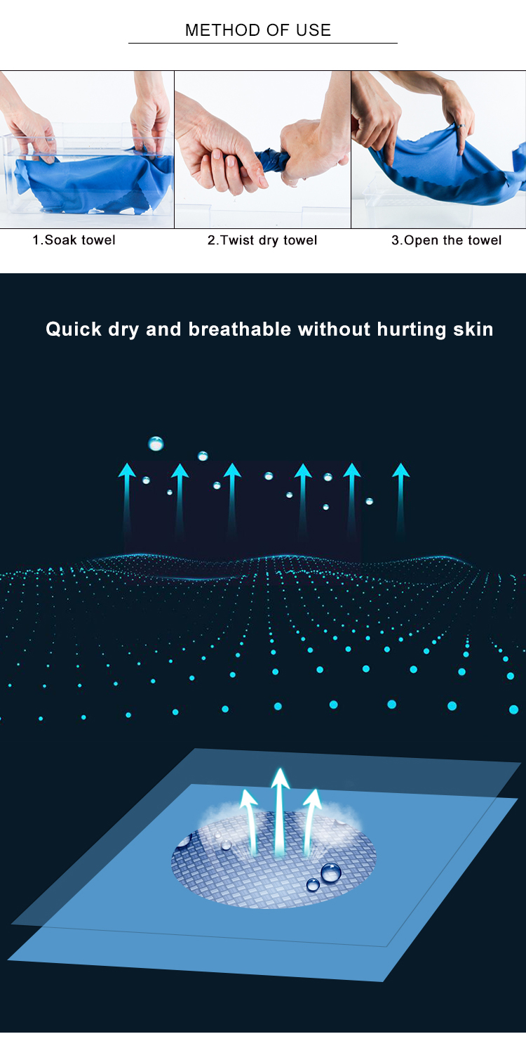 55g Lightweight Fast Drying Microfiber Towel With Silicone Case