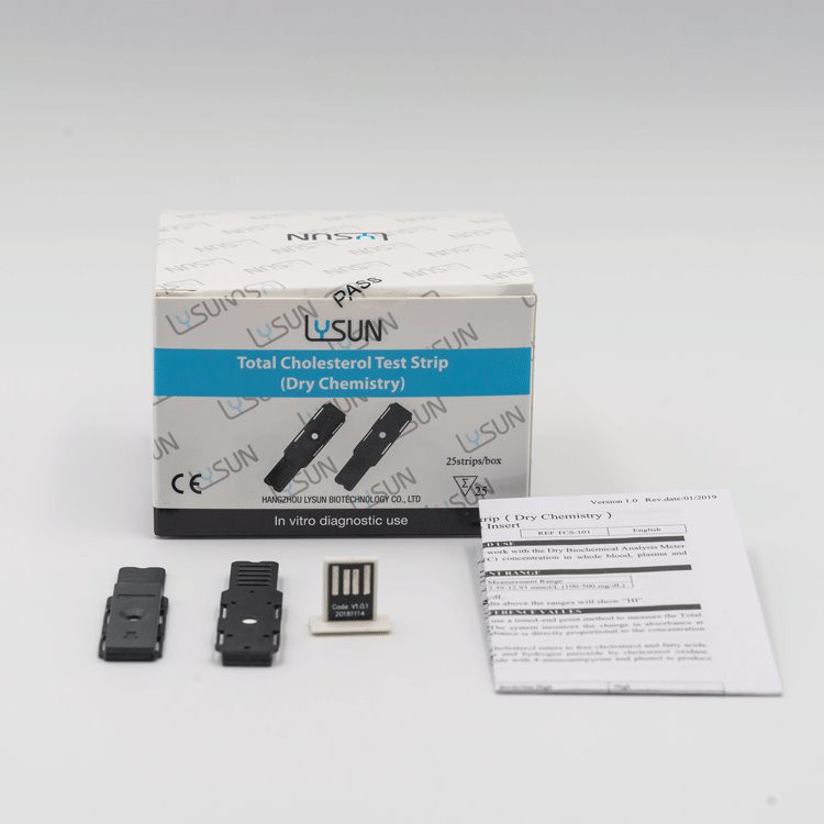 LYSUN CE 6 in 1 TC/TG/HDL/UR/UA/CR Dry Biochemical Analysis Meter For Cholesterol
