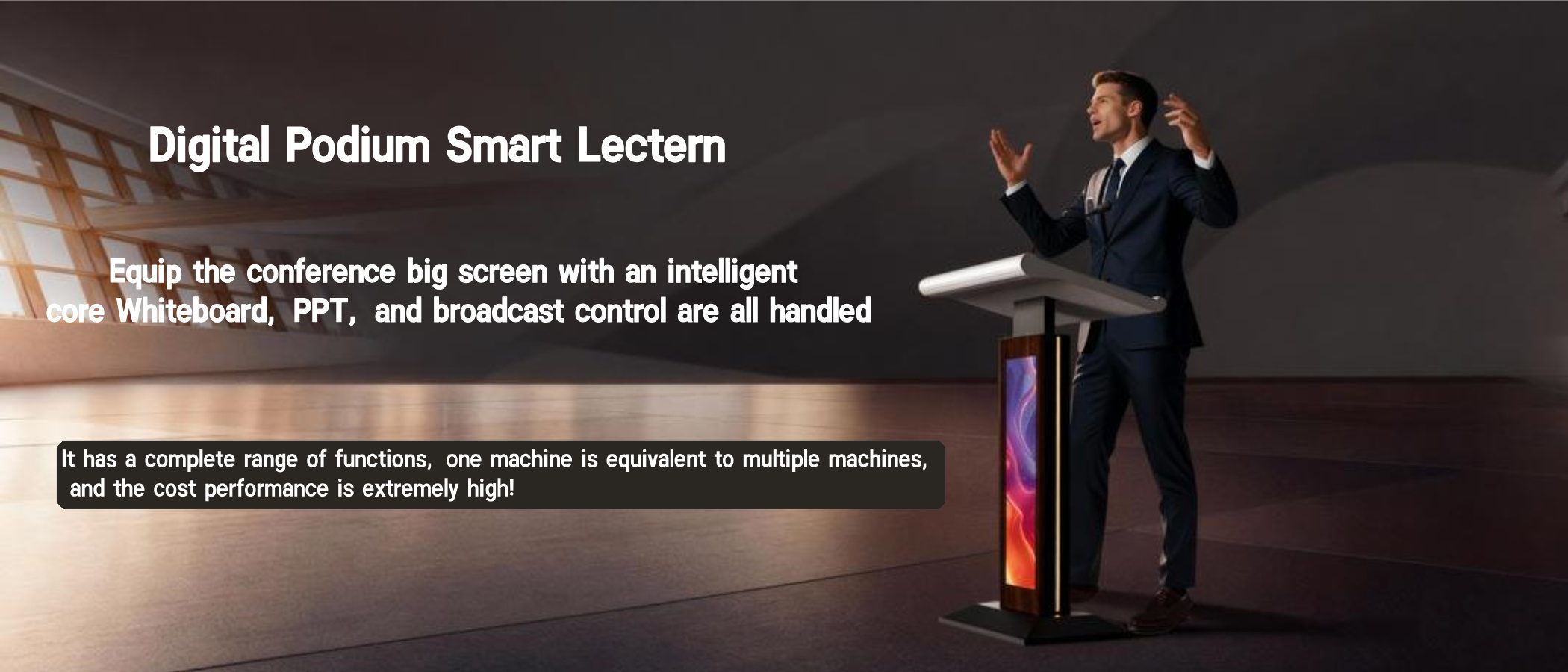 Electronic Digital Smart Advanced Modern Technology Electric Multimedia Interactive Podium