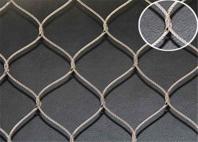 SS304 Woven X Tend Mesh LightWeight Knotted Wire Mesh High Tensile 40x40mm
