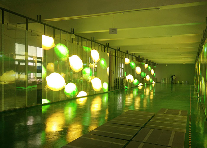 256x128 Dots Transparent Glass Led Screen Display Quick Installation