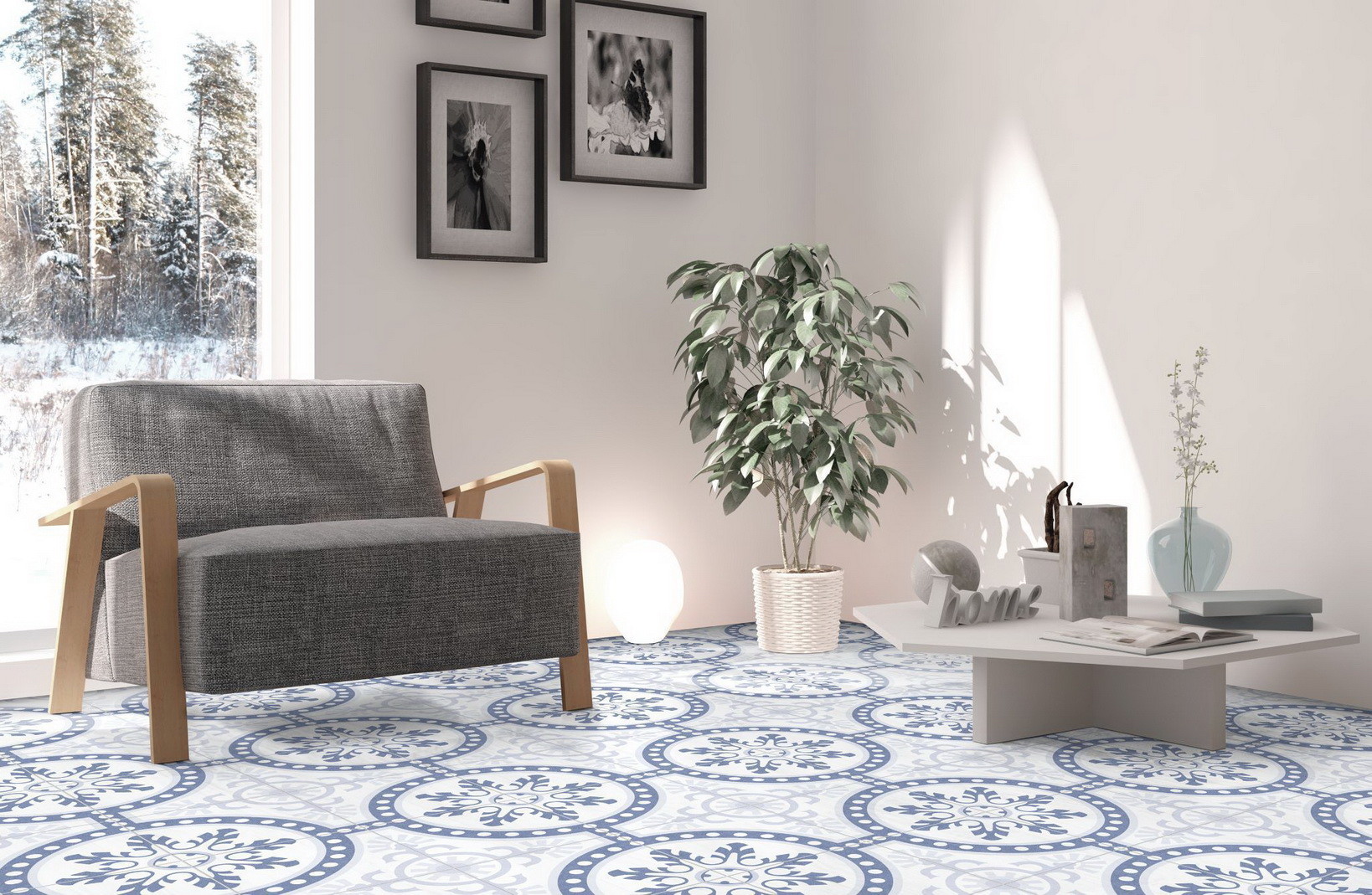 Antibacterial 250x250mm Interior Floor Tile For Residential Decoration And Light Blue Ceramic Rustic Tiles For Bathroom