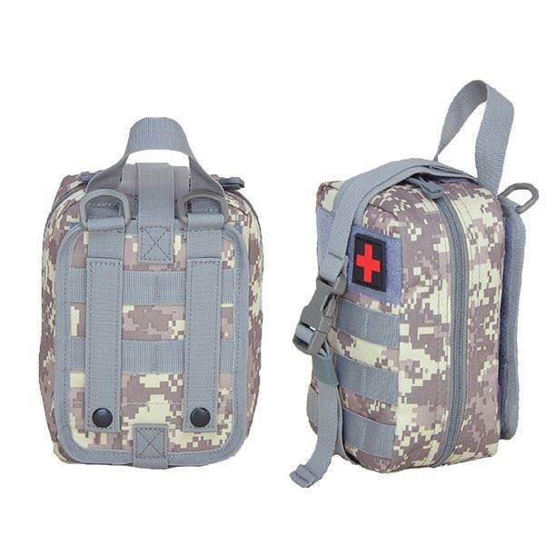 Military First Aid Pouch Bag, Military Chest Shoulder Backpack, Outdoor Emergency Survival Kit Quick Release Design