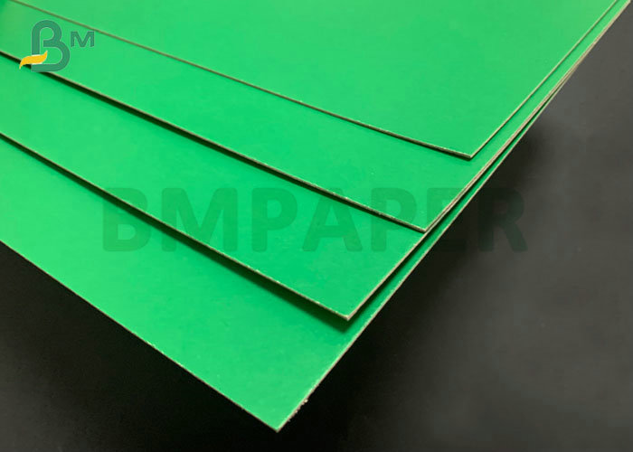 700 x 1000mm 1mm 2mm Green Coated Cardboard Grey Back Stiffness Paperboard