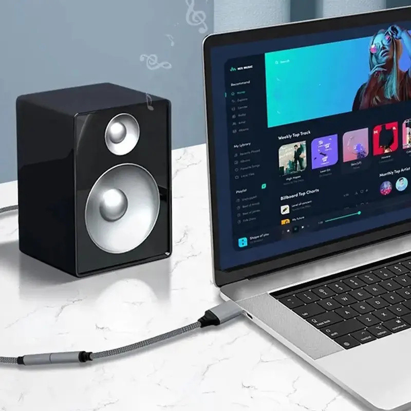 Audio Interface USB External Sound Card Microphone Earphone USB To 3.5MM Jack Aux Audio Sound Card Adapter