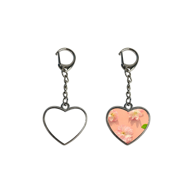 Sublimation Aromatic Metal Keychain Sublimation Personalized Photo Printing Keyring With Scented Discs