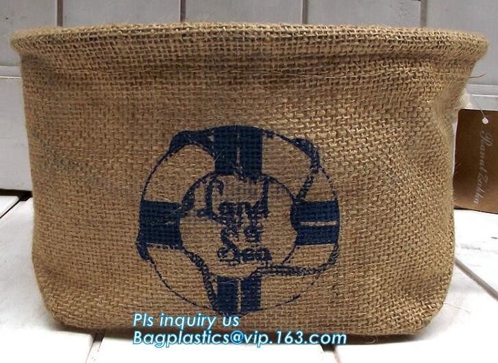 natural jute burlap foldable decorative storage basket,X-Large Well Standing 26" Toy Chest Baskets Storage Bins for Dog