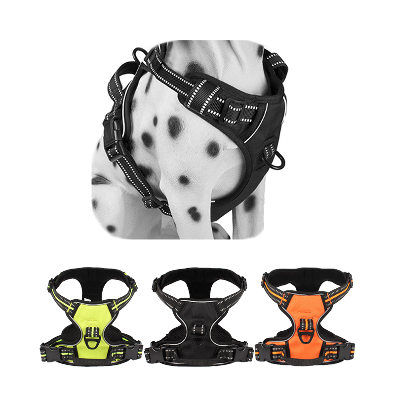 Sublimation Patterns Multicolor Dog Harness Bandana Sets With Metal Hook