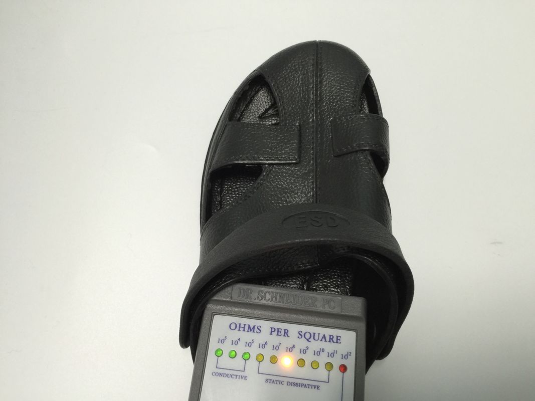 Static Dissipative Shoes Safe Sandal Toe Protected Blue Black White SPU Upper