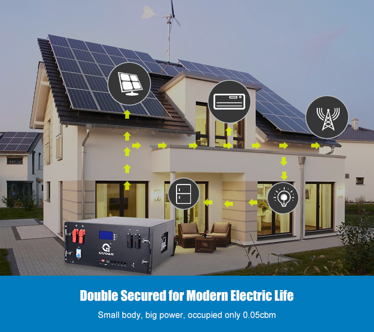 5U Desktop Energy Storage Cabinet for Solar Panel System with 48V 10KW 200AH Battery Pack