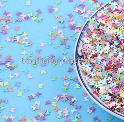 1 Color Printing Sequin Flowers Shaped Glitter Mixed Color with Butterfly Clover Fish Dog Pow Playboy Glitter Shapes Sequins