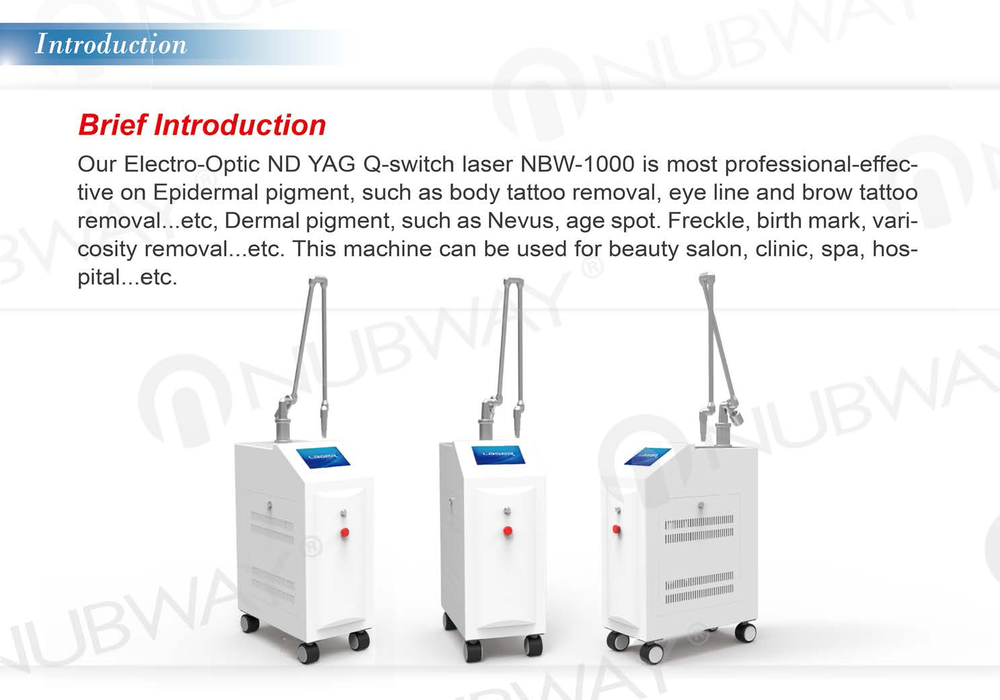 Professional 1064nm 532nm q switched nd yag laser/Laser tattoo removal machine