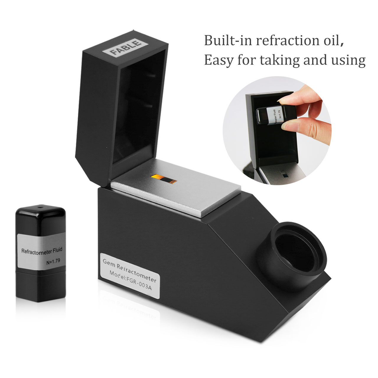 Frosted Aluminum Alloy Table Gem Refractometer 1.35 Scale