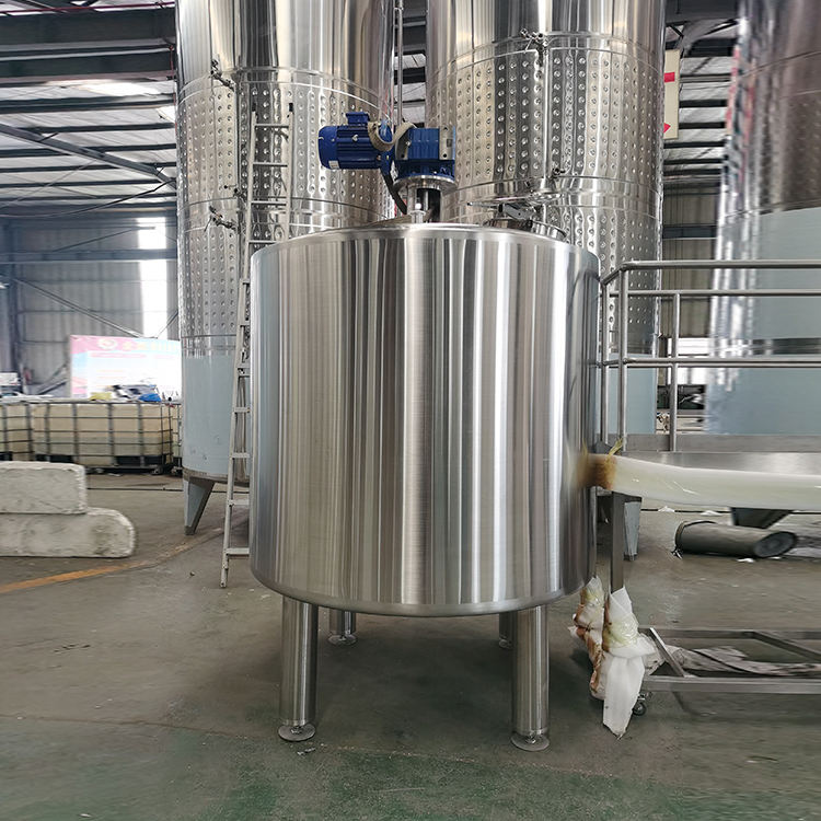 Stainless Steel Liquid Chemical Food Blending Heated Jacket Mixer Tank With Agitator