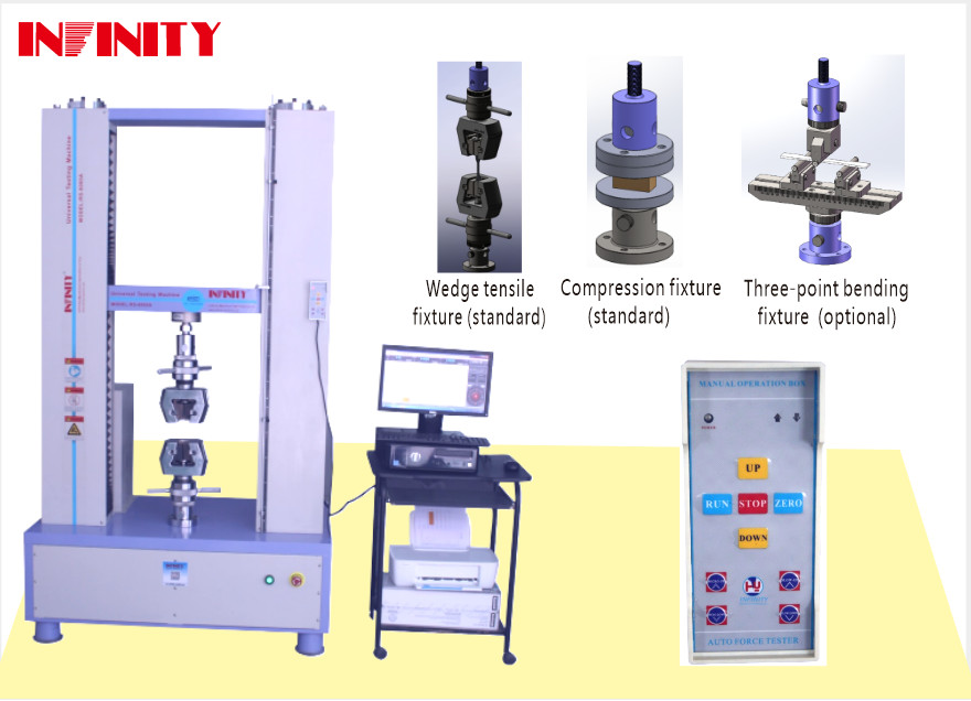 50 HZ Power Supply Servo Controlled Tensile Testing Machine High Precision Hand Point Collection